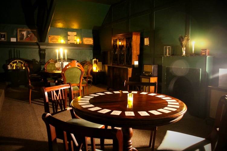The couple host seances in the old school room where they said they heard footsteps