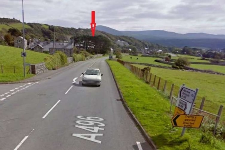 Location of the trees at Llanfair. Photo: Eryri National Park Authority planning document