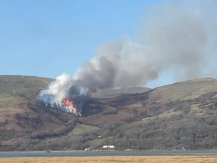 Aberdyfi blaze was controlled burn, fire service say