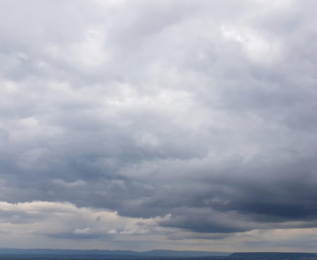Cloudy skies today, patchy rain tomorrow