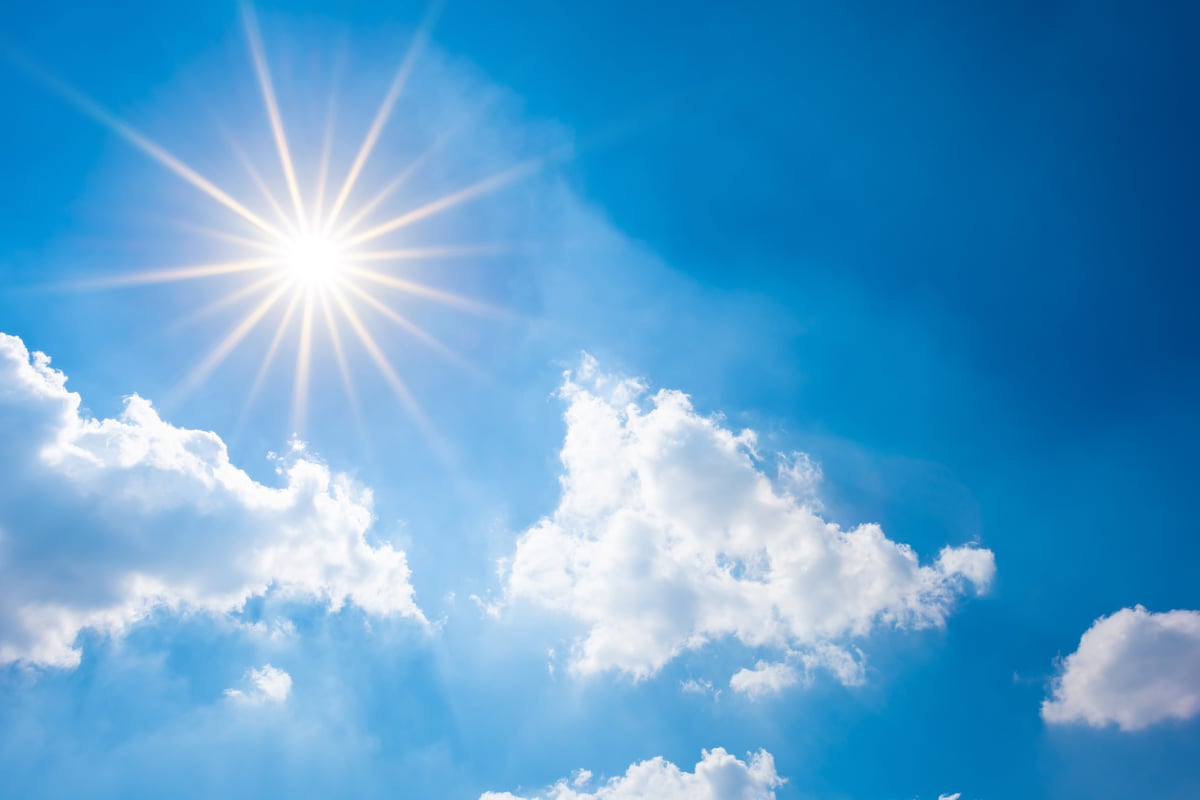 Sunny and breezy today partly cloudy tomorrow