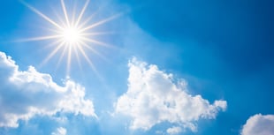 Sunny skies today with patchy rain tomorrow