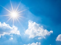 Sunny skies today and patchy rain tomorrow