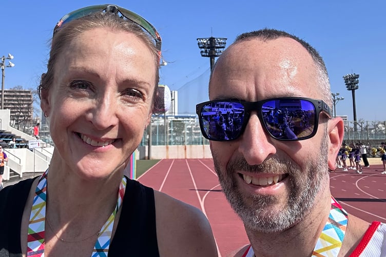 Edd Land with legendary marathon runner Paula Radcliffe in Tokyo