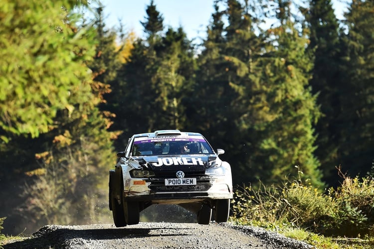 Aberdyfi's Tom Cave in action at last year's Cambrian Rally