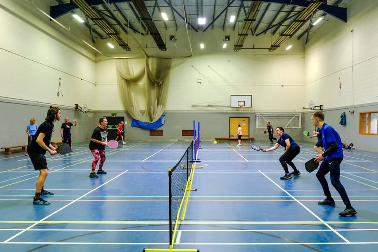 Aberaeron Pickleball Club players in action