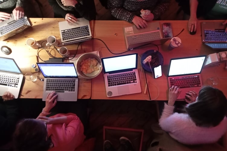 The attendee editors at the Machynlleth Wikipedia edit-a-thon