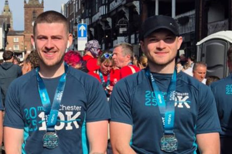 Having played for Port's Development team against Dolgellau's second team on Saturday, Clyde Hughes and Danny Rhinds were part of the 10km 'Claire House Children's Hospice' less than 24 hours later in Chester