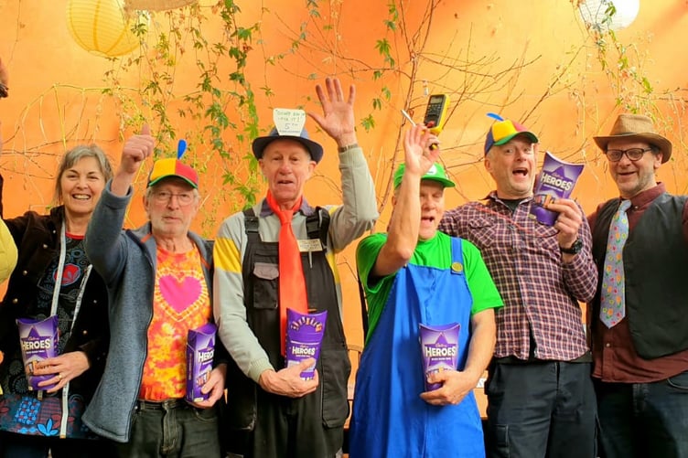 Llanidloes Repair Café volunteers with founder Brian Marsh (centre)