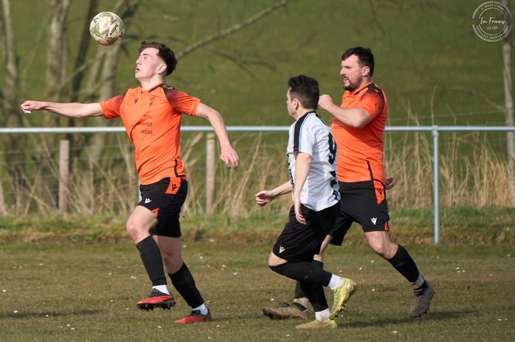             Tywyn Bryncrug on the attack against Forden United (Photo: Ian Francis)                   
