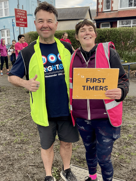 Paul Rowlands with Jade Gaitely - First Timers briefing