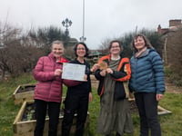 Volunteers given national award for Aber garden and workshop space