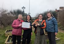 Volunteers given national award for Aber community garden and workshop space
