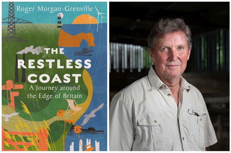 (Left) The Restless Coast, (right) author Roger Morgan-Grenville