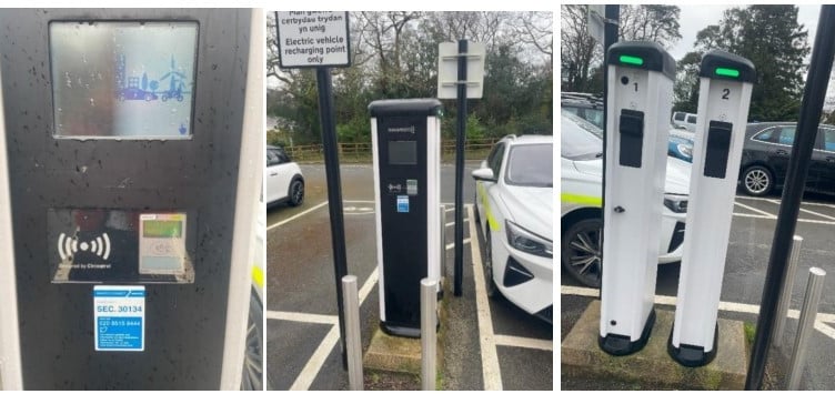 Electric vehicle charging points in Gwynedd. Photo: Gwynedd Council Communities Scrutiny Committee report