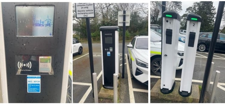 Electric vehicle charging points in Gwynedd. Photo: Gwynedd Council Communities Scrutiny Committee report