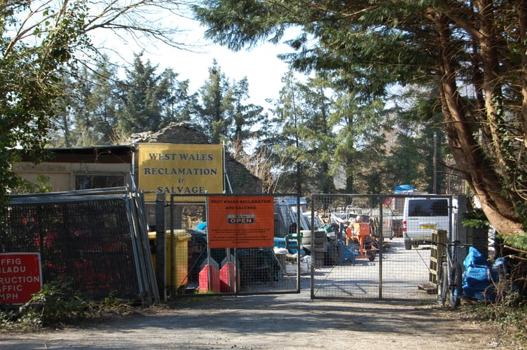 West Wales Reclamation Yard can now be found at the end of Gasworks Lane in Machynlleth town centre