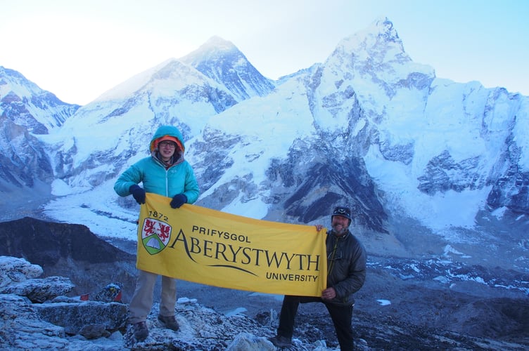 Professor Bryn Hubbard on a previous research trip to Everest’s Khumbu Glacier