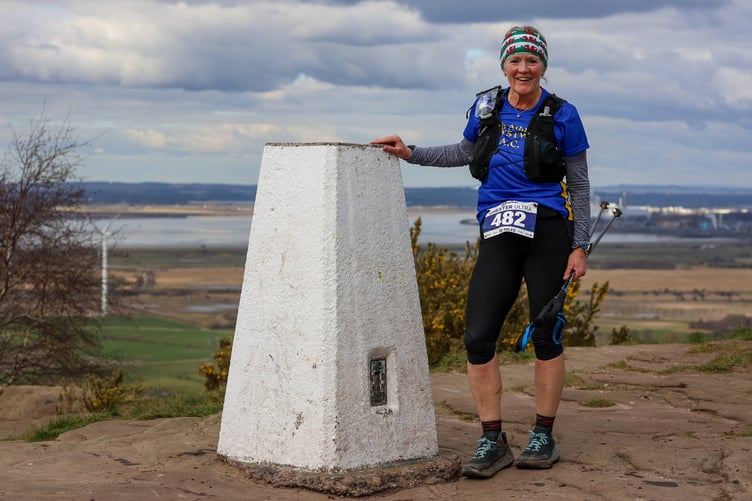 Elaine taking time out to enjoy the scenery at the Chester Ultra