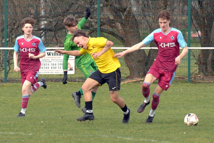 Dolgellau Reserves took on Colwyn Bay Under 19s at the Marianon Saturday (Photo: Rod Davies)