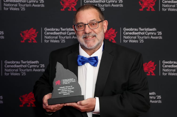 National Tourism Awards for Wales 2025
Winner Best Caravan, Camping and Glamping
Meadow Springs
Clive Bowen with the award