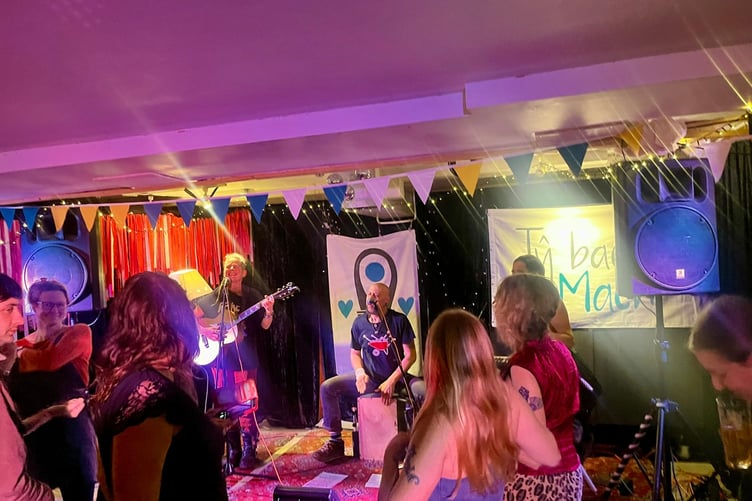 Local musicians the Worldwide Welshman, Three Muppeters and DJ Steve Pick Up performed