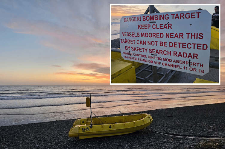 Tywyn Coastguard Rescue Team pictures of the washed up vessel from Aberporth