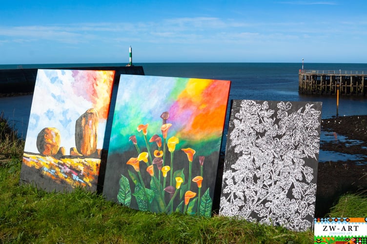 Some of the art that will be on sale at the Penparcau Community Hub Spring Craft Fair in May