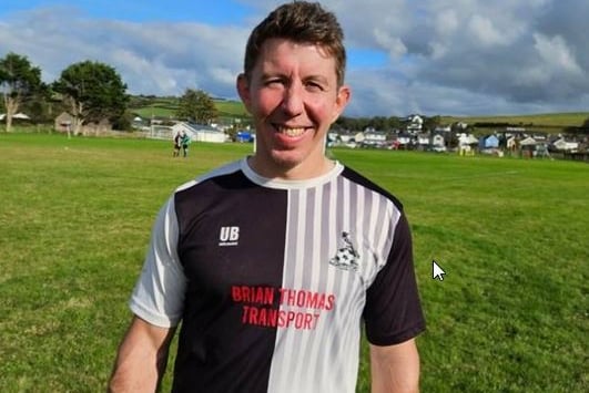 Lampeter's player of the match Huw Thomas