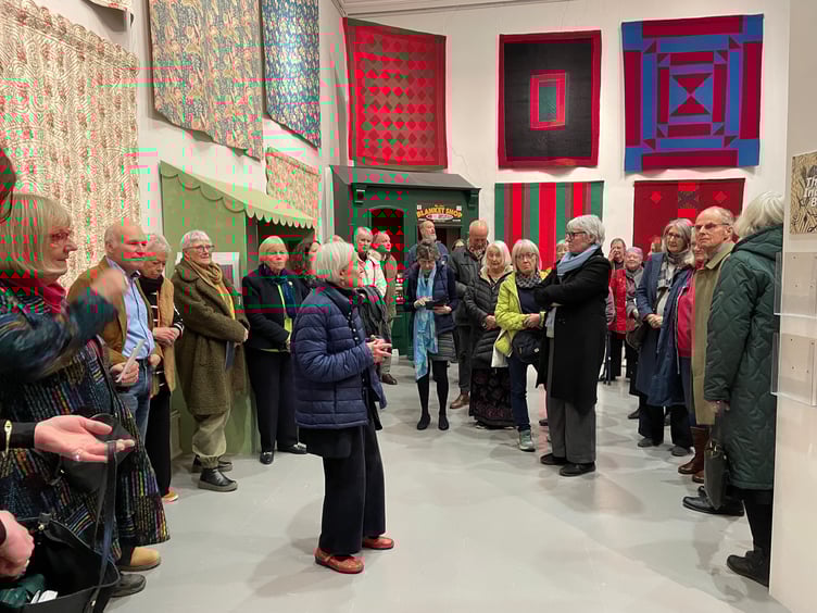 The opening night of the latest exhibition at The Welsh Quilt Centre