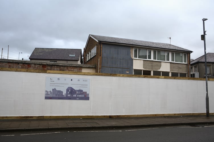 Works start at yr Hen Bost. Photo: Gwynedd Council