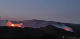 Smoke rises from Cwm Rheidol fire