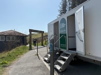 Portaloos and locked doors at Nant yr Arian visitor centre