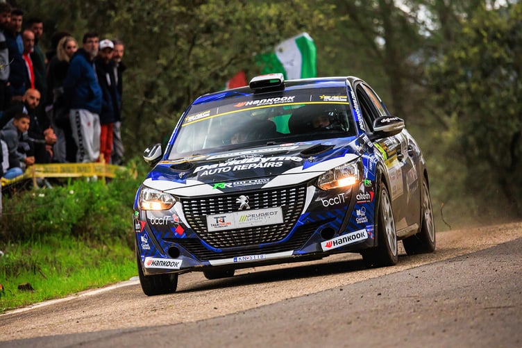 Ioan Lloyd and co-driver Sion Williams in Spain