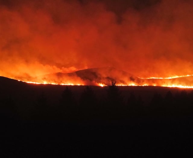 Ceredigion wildfire threatens public health