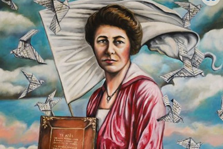 Portread Annie Hughes Griffiths gan Meinir Mathias. Casgliad Celf Llyfrgell Genedlaethol Cymru.