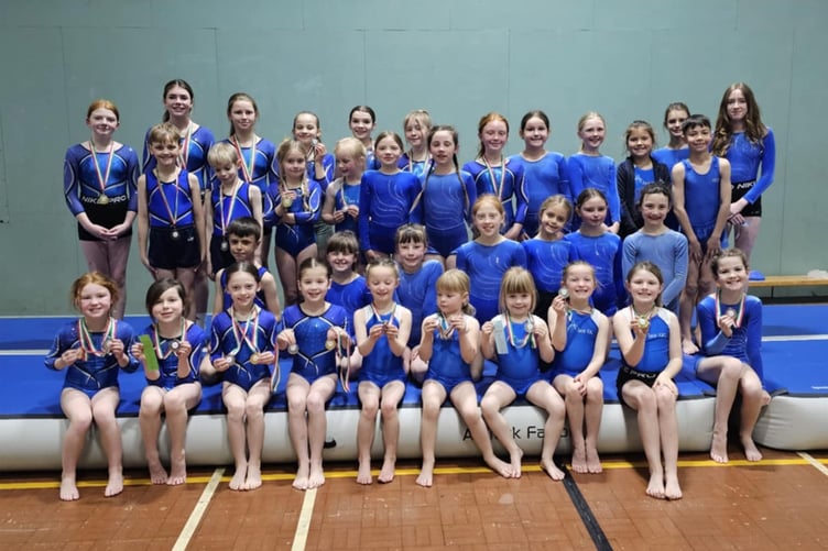 The Aberystwyth contingent at the Welsh Tumble League competition