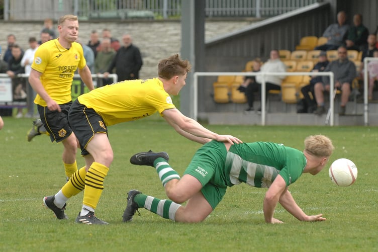 Dolgellau's title hopes were dented against rivals Brickfield Rangers (Photo: Rod Davies)