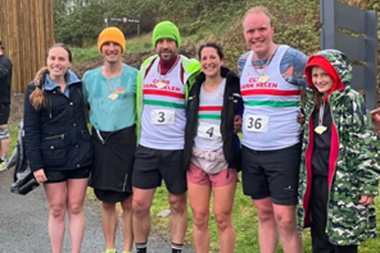 Sarn Helen runners at Nant yr Arian