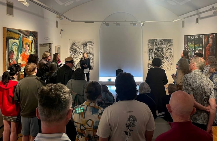 The official opening of the exhibition took place on 11 April. Photo: Gwynedd Council