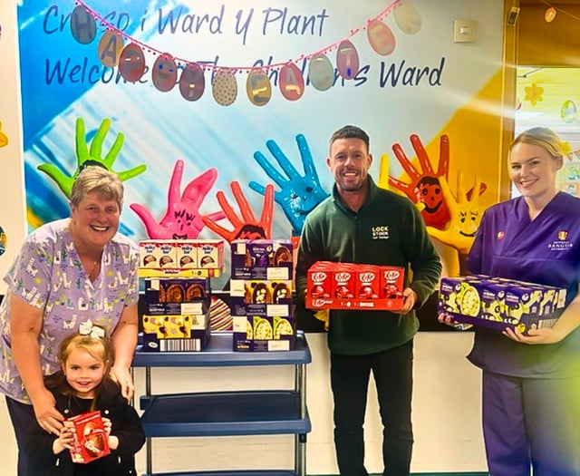 Gwynedd hospital receives Easter eggs donation