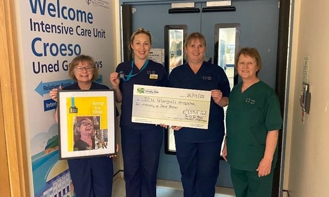 100-meter abseil raises over £3,500 for Intensive Care Unit