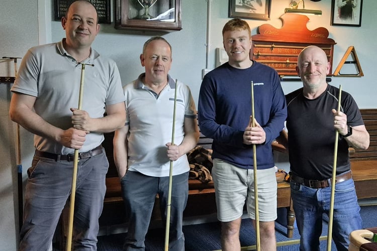 Gwynant Ellis and Rhydian ap Owen (Penparcau A) beat Rhodri Morgan and Eifion Harries (Aberaeron A) in the Doubles KO competition
