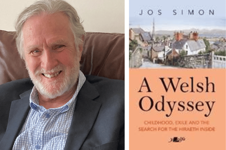 Jos Simon, left, and the cover of his second memoir, right