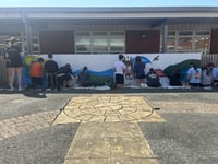 Penweddig pupils create new mural celebrating Aberystwyth