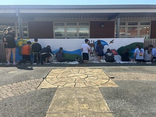 Penweddig pupils create new mural celebrating Aberystwyth