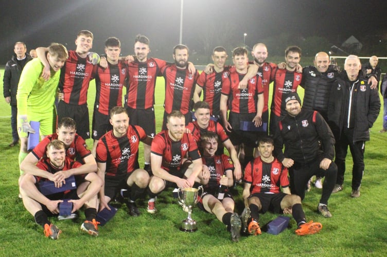 The Guilsfield squad with the cup