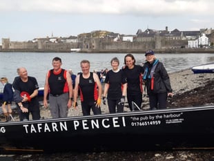 Porthmadog rowers put in an impressive shift on the Menai Strait