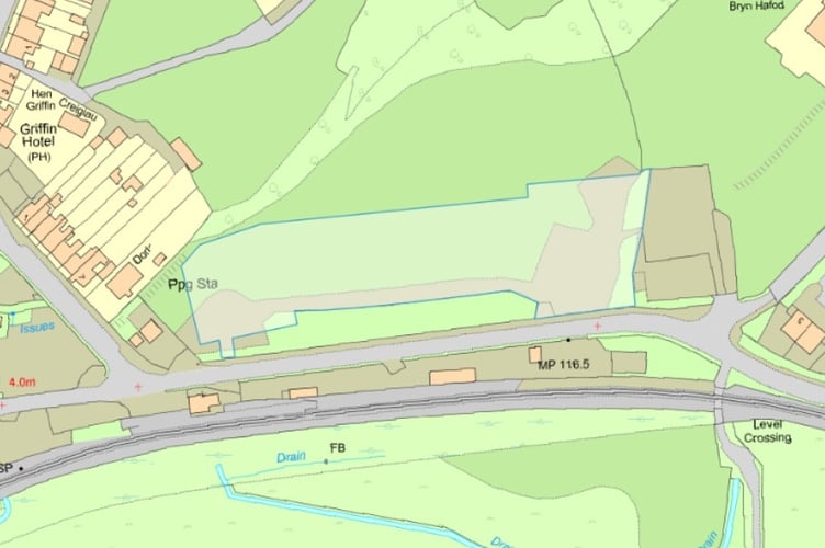 Location of the site at Penrhyndeudraeth. Photo: Gwynedd Council Planning Documents