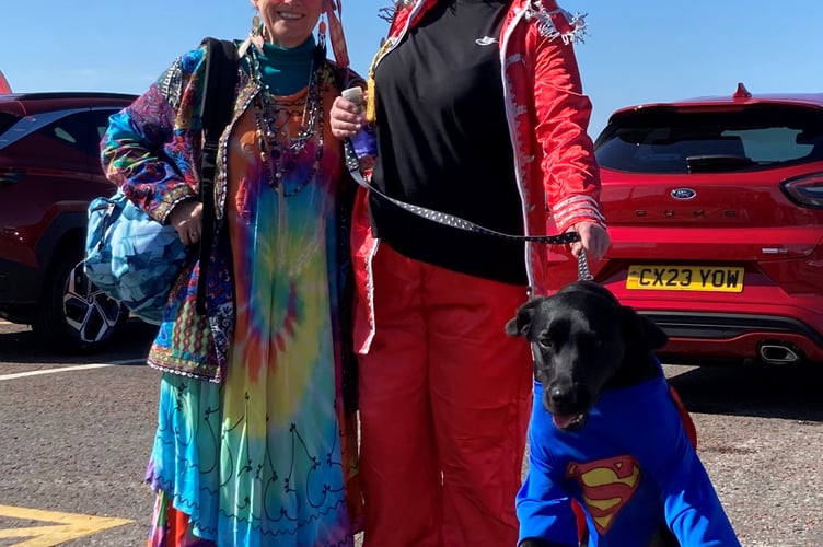 Participants who took part in Slip to the Brit 2024, which raised nearly £2,000 for the Wales Air Ambulance